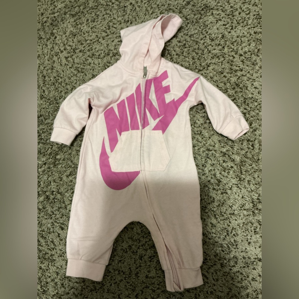 Nike Light Pink Kids Footie One Piece